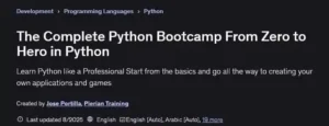 بهترین آموزش Python, همین امروز زبان Python را بیاموزید و یکی از مهارت ها با بیشترین مورد تقاضا در سال 2025 را برای خود کنید.