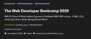 دانلود The Web Developer Bootcamp 2025 کاملترین و به روزترین بوتکمپ توسعه وب