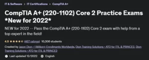 آمادگی کامل برای آزمون CompTIA A+ (220-1102) Core 2 به همراه 540 نمونه سوال