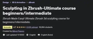 آموزش مقدماتی تا پیشرفته مدل سازی سه بعدی 3D با Zbrush