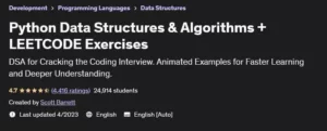 ساختار داده و الگوریتم ها در پایتون با 93 تمرین کدنویسی