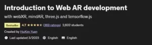 آموزش توسعه Web AR با webXR , mindAR و three.js