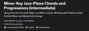 آموزش نواختن آکوردهای مینور پیانو جاز سطح متوسط