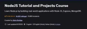 آموزش پروژه محور Node.js با پروژه های متنوع
