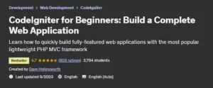 آموزش ساخت برنامه های وب با فریم ورک CodeIgniter