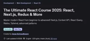 جامع ترین آموزش React (ری اکت) و Next.js با ساخت 8 پروژه فوق العاده از Jonas Schmedtmann