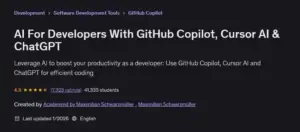 آموزش افزایش بهره وری و بهبود در کدنویسی با GitHub Copilot, Cursor AI & ChatGPT