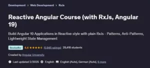 آموزش طراحی برنامه های انگولار (Angular) به صورت Reactive با RxJS