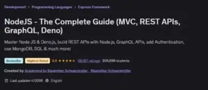 آموزش نود جی اس (Node.js) با Maximilian Schwarzmüller - کامل ترین آموزش نود جی اس (Node.js)