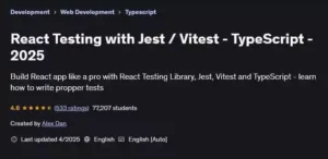 آموزش تست برنامه های ری اکت با Jest / Vitest