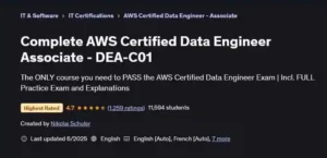 آمادگی برای آزمون و یادگیری مهندسی داده در AWS