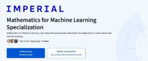 آموزش ریاضیات مخصوص یادگیری ماشین و علوم داده از Coursera