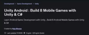 ساخت 8 بازی موبایل با یونیتی (Unity) و سی شارپ (#C)