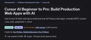 آموزش ساخت برنامه های فول استک به کمک Cursor AI