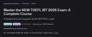 کاملترین دوره آموزش آمادگی آزمون تافل (TOEFL)