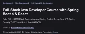 آموزش ساخت برنامه های فول استک با Spring Boot 4 و React JS