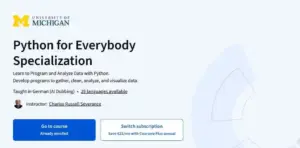 آموزش پایتون برای همه از سری Coursera