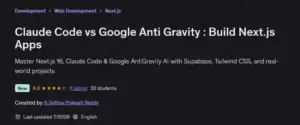 آموزش ساخت برنامه Next.js با مقایسه Claude Code و Google Anti Gravity