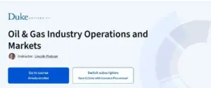 آموزش مبانی صنعت و بازار نفت و گاز از سری Coursera