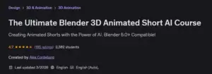 آموزش ساخت انیمیشن کوتاه با بلندر (Blender) و هوش مصنوعی
