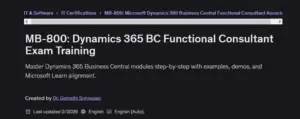 آمادگی کامل آزمون MB-800 مایکروسافت Business Central